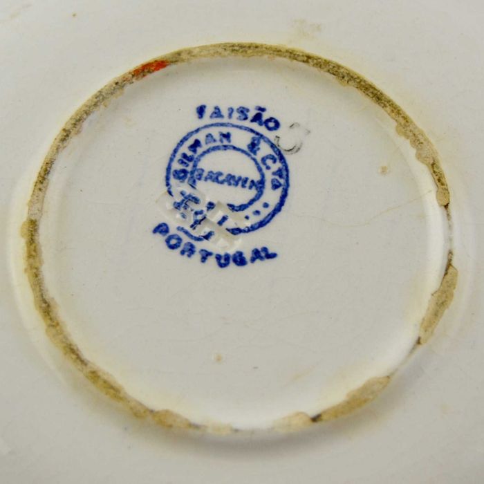 Chávena de Café e pires em faiança da Fábrica Gilman Sacavém