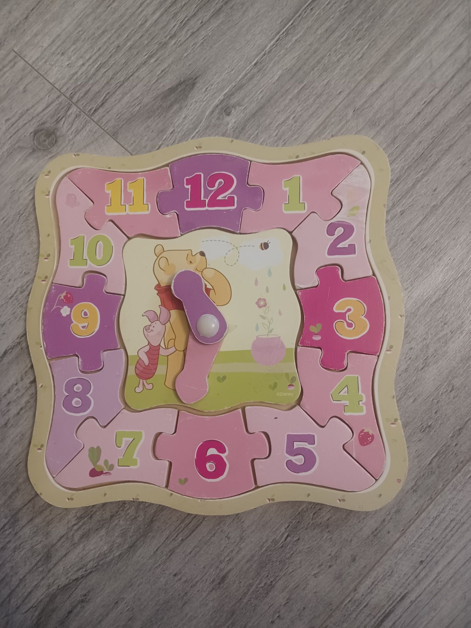 Edujacyjny zegar puzzle Kubuś Puchatek