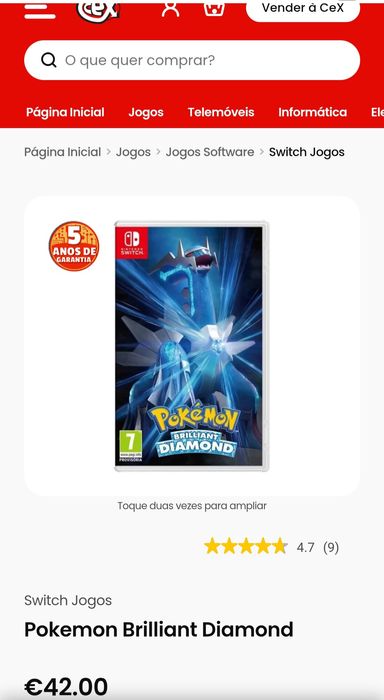 Pokémon Brilliant Diamond Nintendo Switch