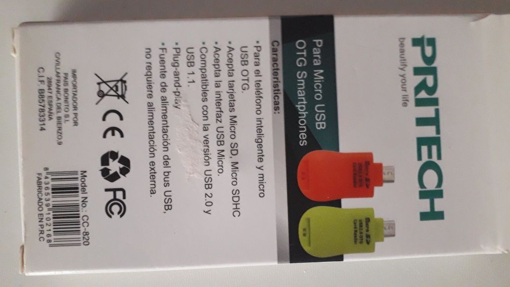 Adaptador  Novo USB Micro SD OTG Smartphones  com Adaptateur iPhone...