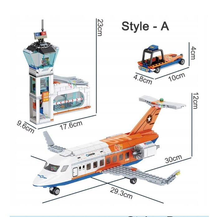 HOGOKIDS KlockiI  3w1 Samolot Pasażerski Lotnisko 713EL