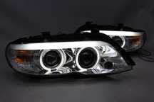 Lampy przednie przód BMW X5 E53 03-06 XENON D2S LED Ringi CHROM NOWE!