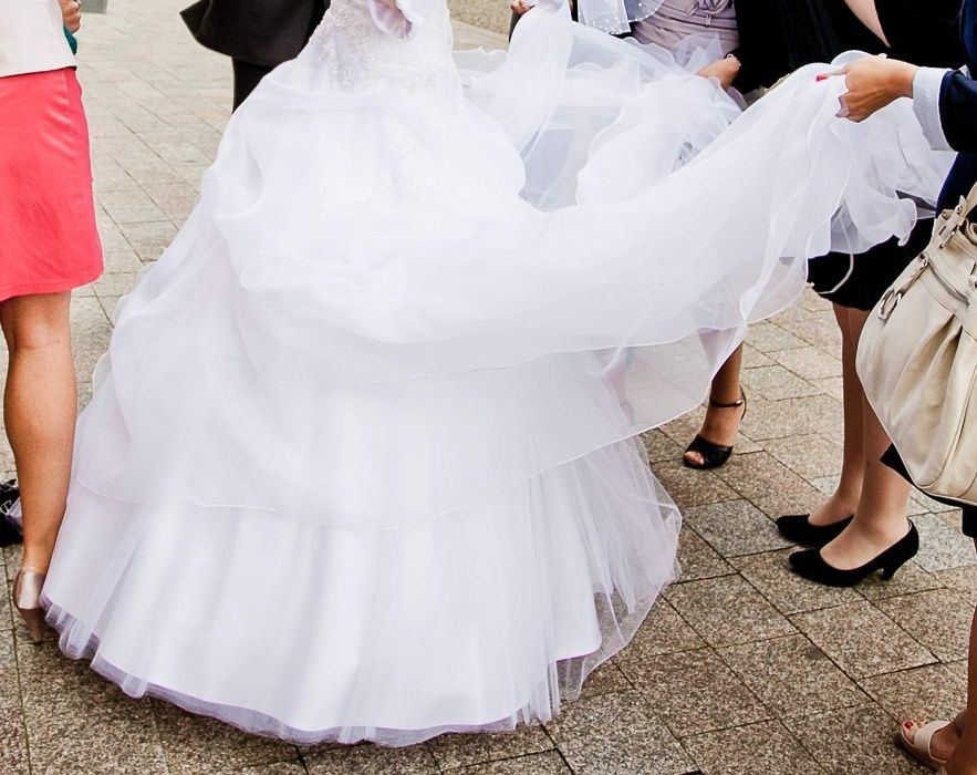 MS MODA Suknia ślubna Sabrina Biała 36 S 38 M Gorset