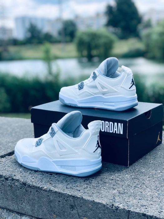 Кроссовки летние Nike Air Retro Jordan 4 white кросовки Найк Джордан 4