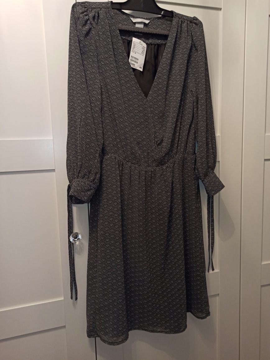 H&M śliczna kobieca sukienka w delikatny wzorek