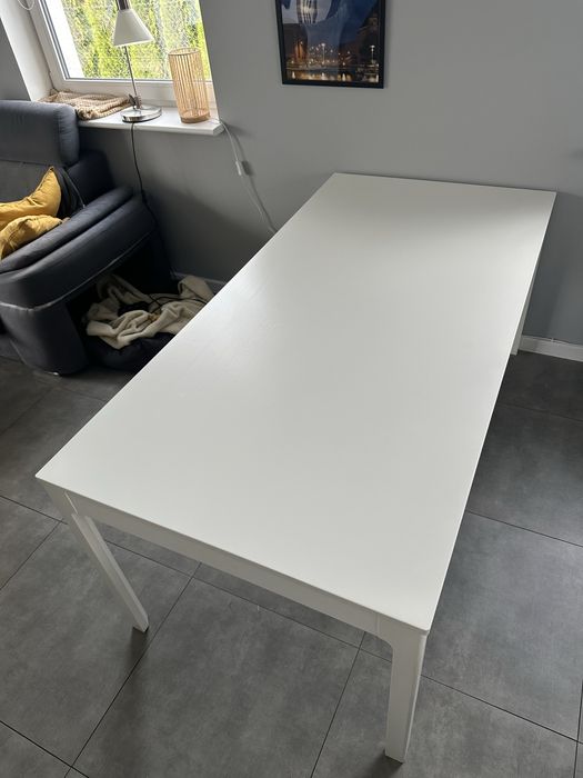 Stół Ikea Ekedalen 180-240x90 wys. 75. Bialy