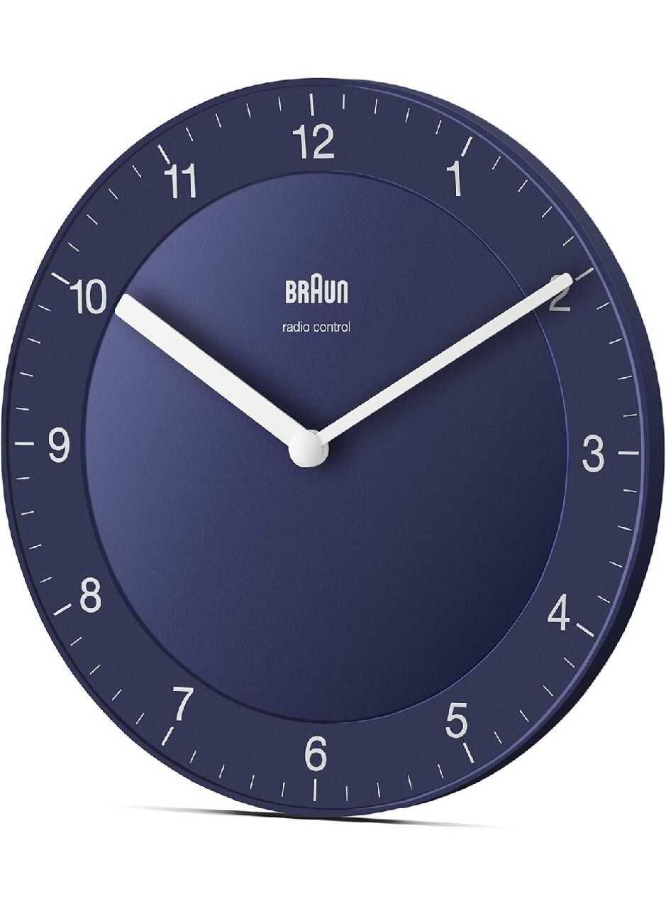 Zegar ścienny Braun Classic BC06BL-DCF sterowany ustawiony radiow nowy