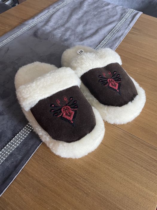 Pantofel wełniane z parzenicą Nowe