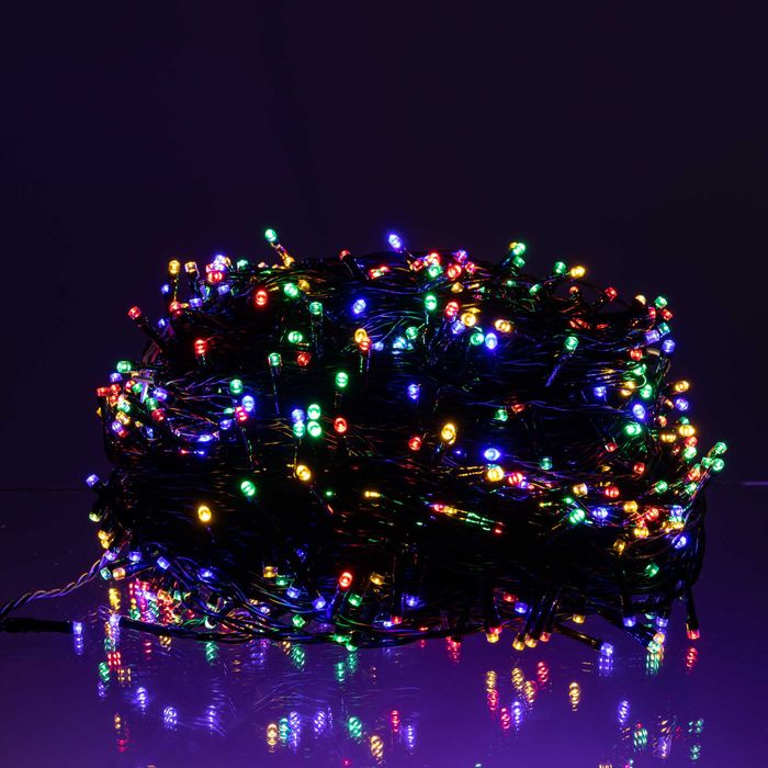 Гірлянда Нитка вулична 1000 LED 100м чорна, мультиколор CF1000L100MBML
