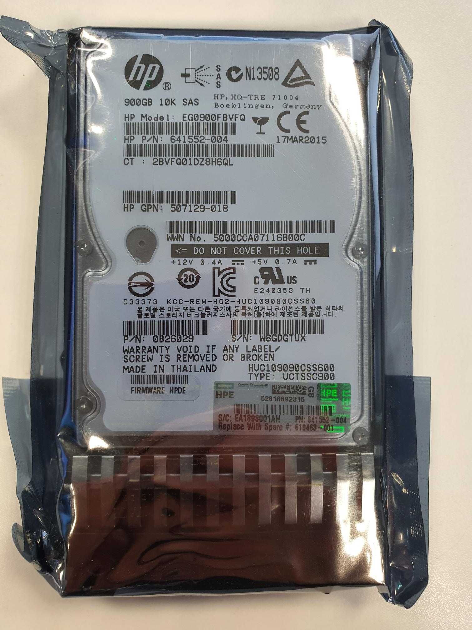 Dysk serwerowy HP Enterprise 900GB 10K SAS HPE EG0900FBVFQ