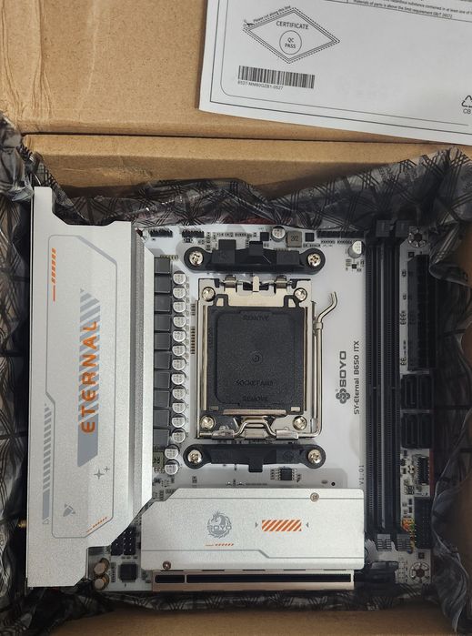 Нова‼️мат.плата mini-ITX AM5 SOYO B650 ITX Eternal PCIe 5.0 NVMe ARGB