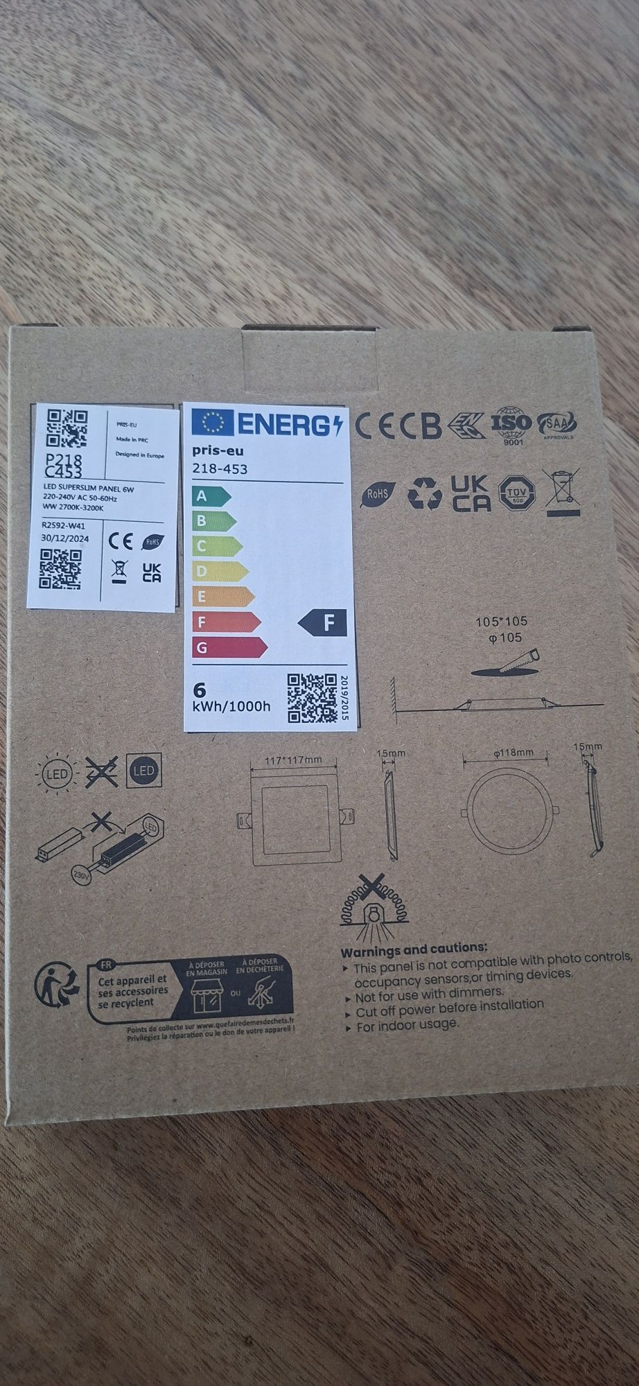 Foco led tecto com transformador