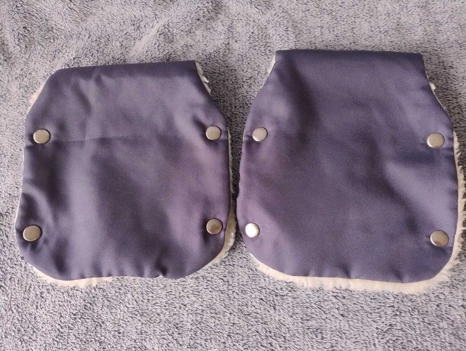 Szare mufki do wózka