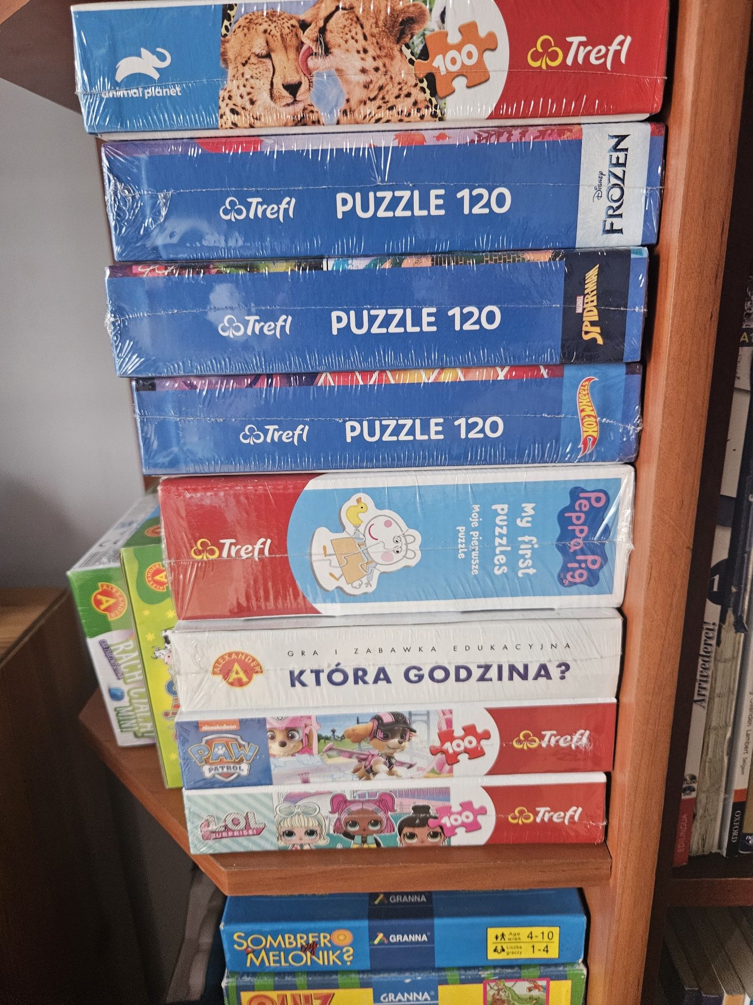 NOWY Duży Zestaw Puzzli Trefl (Frozen, Spiderman, Psi Patrol, L.O.L.)
