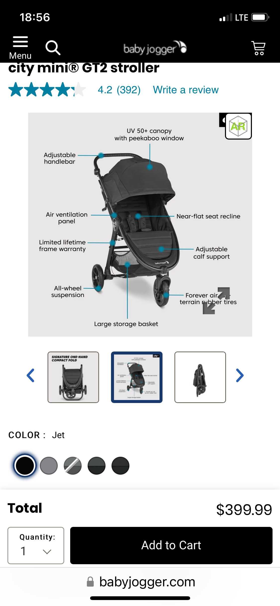 Wózek Baby Jogger City Mini GT z akcesoriami