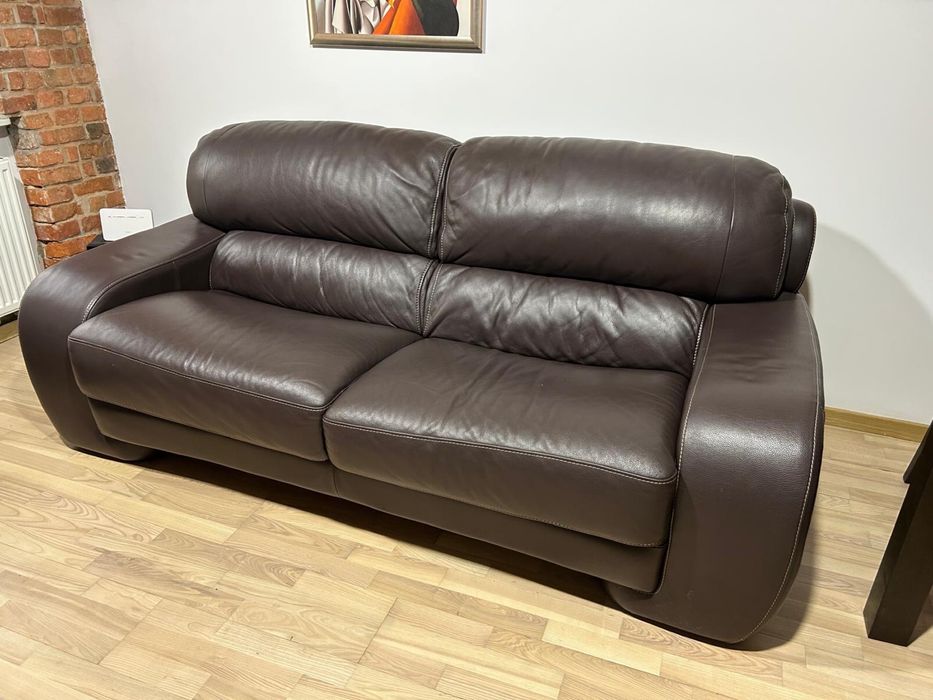 Skórzany zestaw wypoczynkowy JAK NOWY