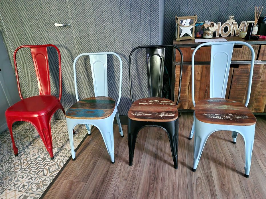 Krzesło metalowe industrialne / loftowe