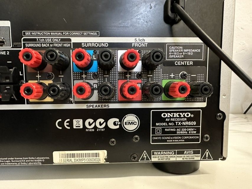 7,1 Amplituner kina domowego Onkyo TX-NR609, 7* 120Watt, 4K