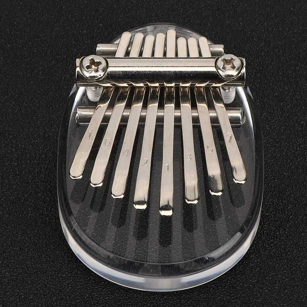 MINI KALIMBA do nastrojenia, smycz - akrylowe 8 tonowa OWALNA