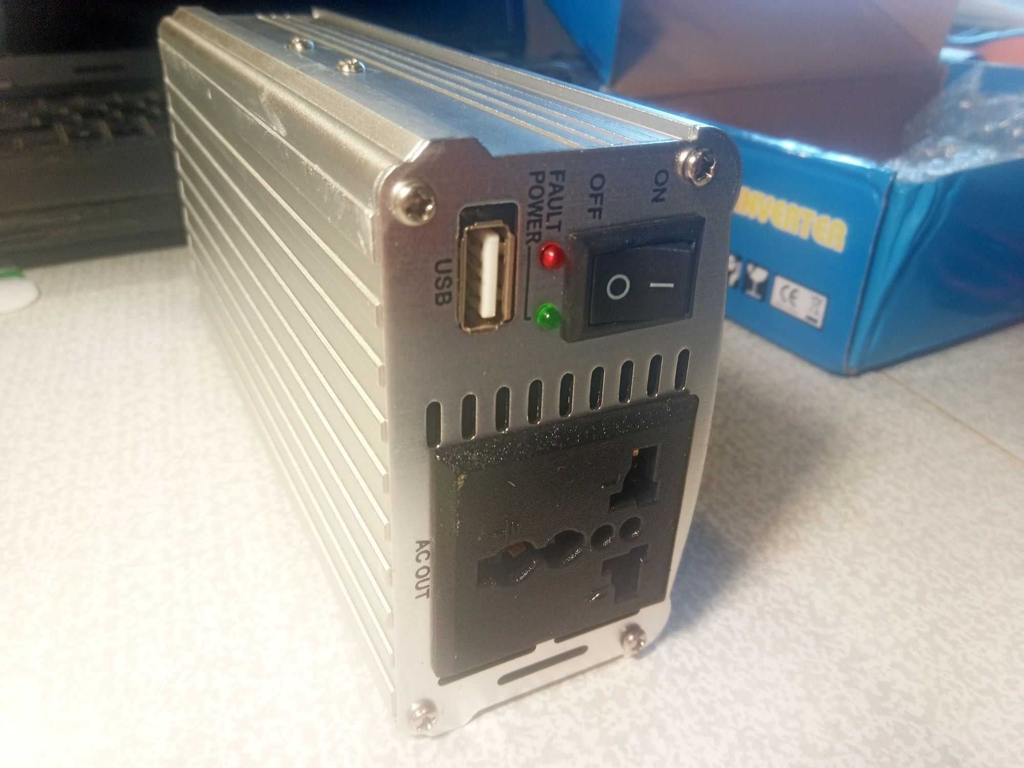 Инвертор DC 12в - AC 220в 1500Вт USB авто преобразователь