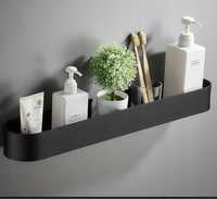 Półka łazienkowa wisząca 60 cm czarna