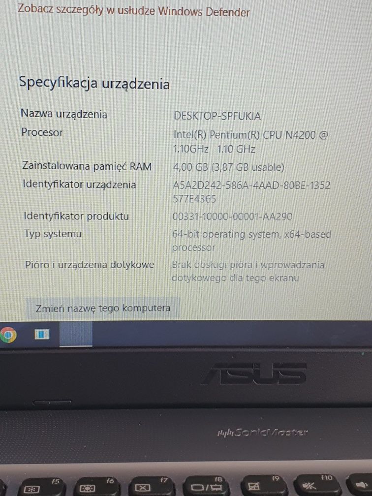 Laptop ASUS VIVOBOOK MAX – 4GB RAM / 500GB HDD / Intel Pentium
