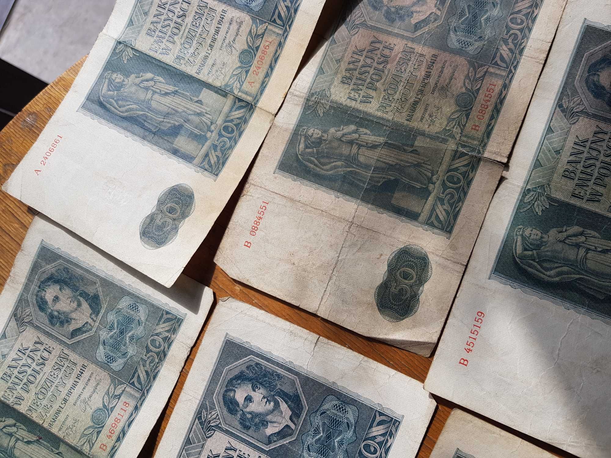 Stare banknoty POLSKA 50zł 1941r 13 sztuk komplet