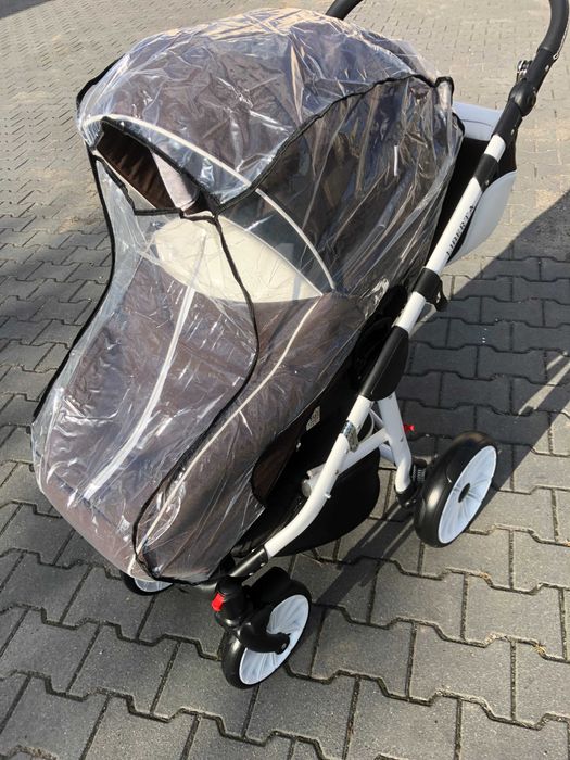 Folia przeciwdeszczowa, uniwersalna do wózka dziecięcego Nowa.