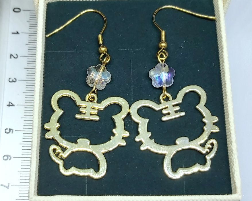 Kolczyki handmade Rok Tygrysa Japonia Korea kpop kawaii walentynki