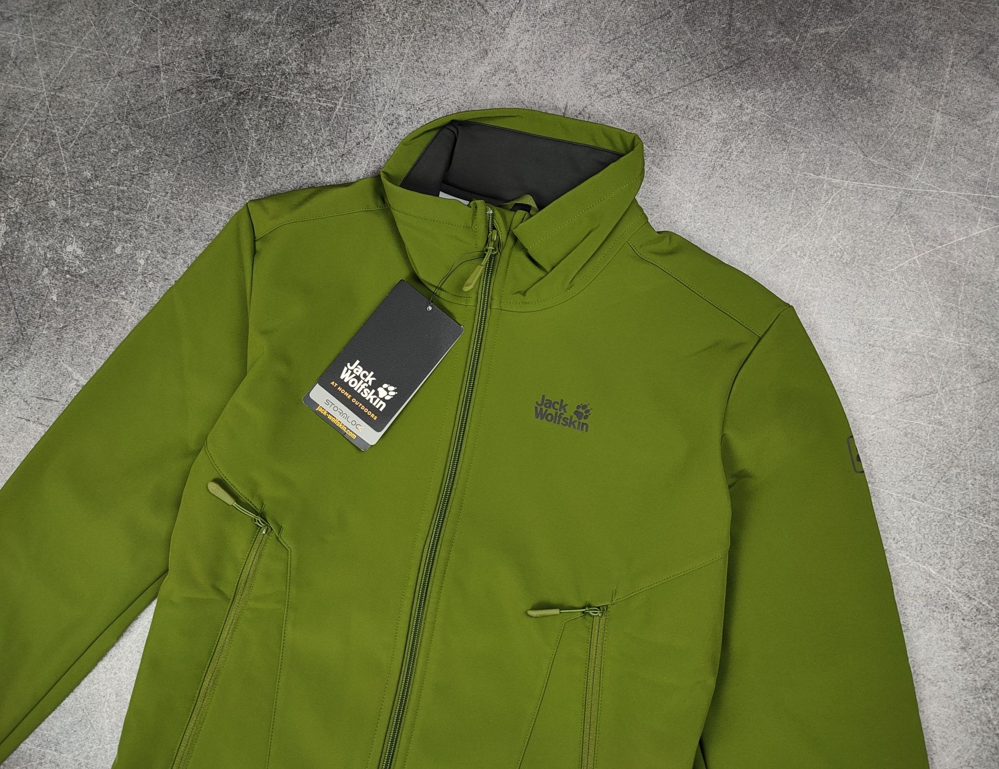 Jack Wolfskin (M) софтшел куртка мілітарі хакі олива