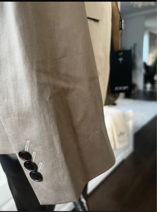 Nowy męski garnitur beżowy L 50 Joop elegancki spodnie marynarka