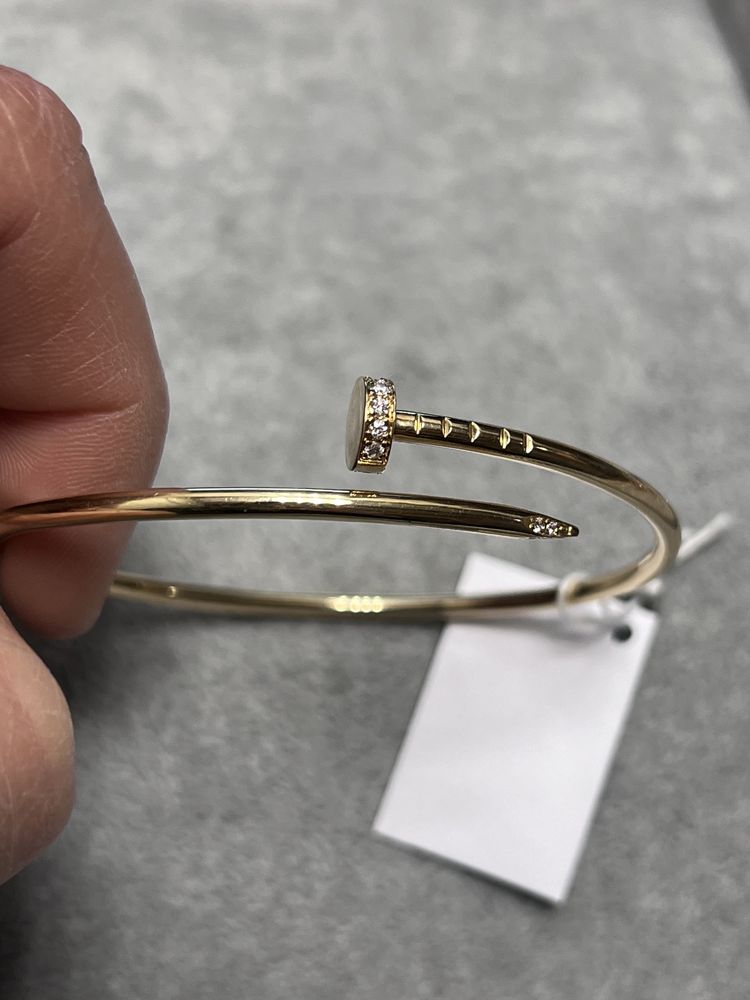 Браслет золотий з діамантами в стилі Cartier (750 проба)