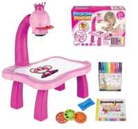 Детский столик проектор для рисования Projector Painting розовый