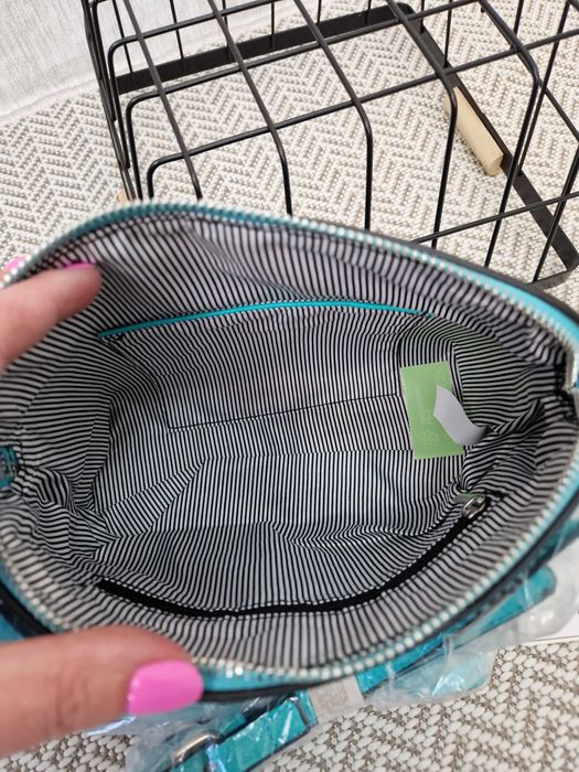 NOWA  turkusowa torebka listonoszka eko skóra