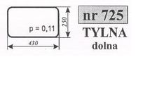 szyba tylna dolna Pronar 82, 82A, 82SA, 82TSA, 1025A, 1221A ACX392