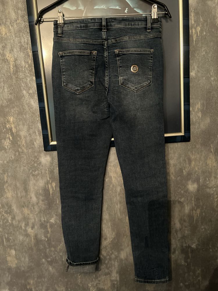 Spodnue jeans Roberta Biagi -zlote guziki r.44