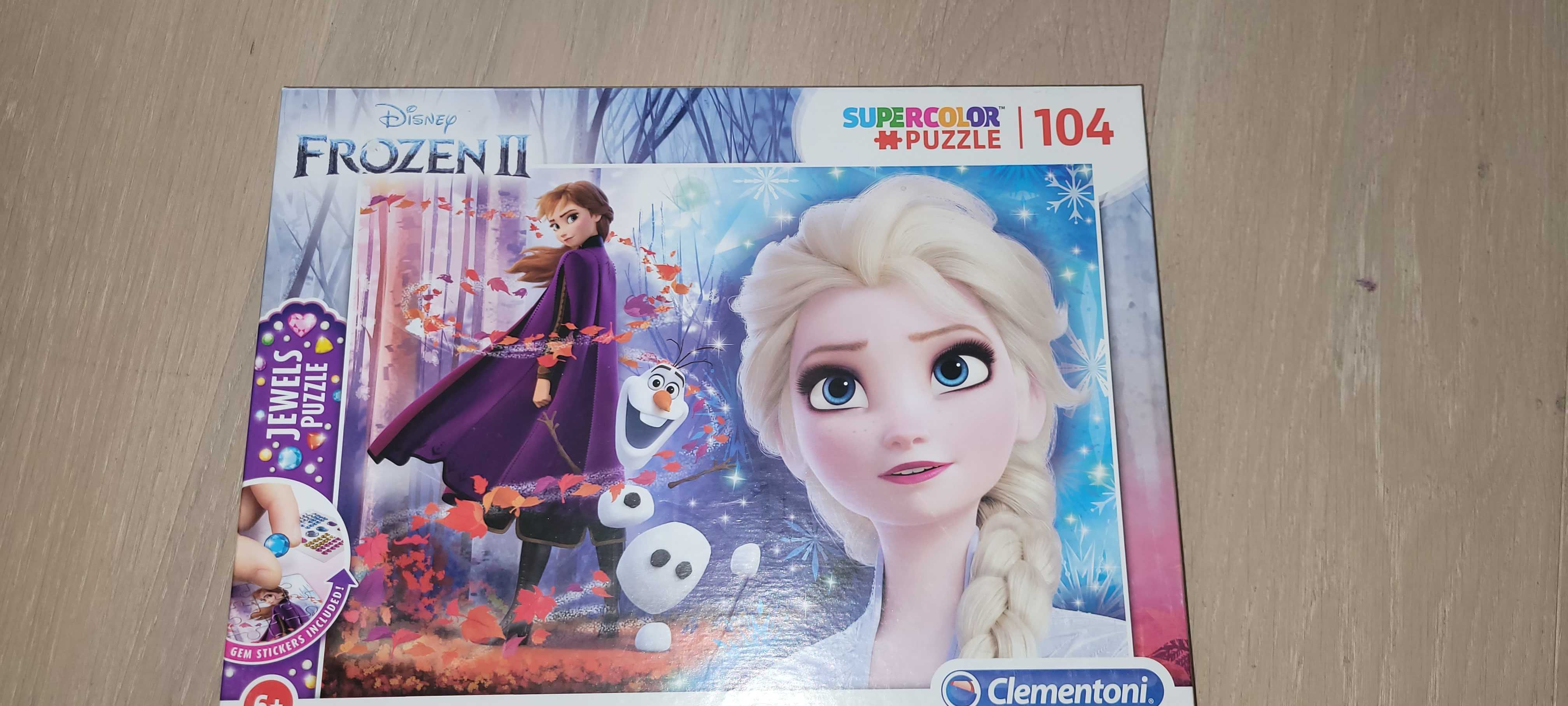 Puzzle układanka 104 el. Frozen, Elsa, Karina lodu, dla dzieci prezent