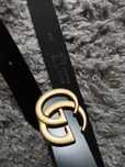 Pasek skórzany Gucci czarny 110cm długości