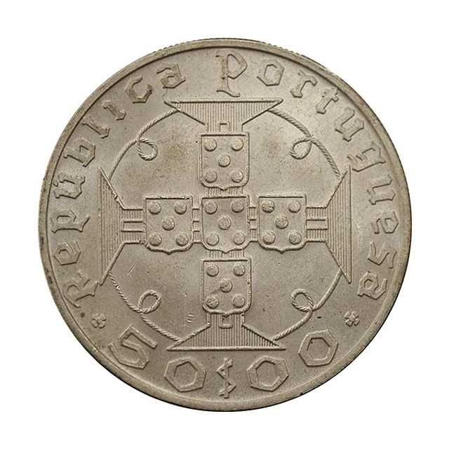 Moeda prata 50$00 - V centenário - S. Tomé e Principe