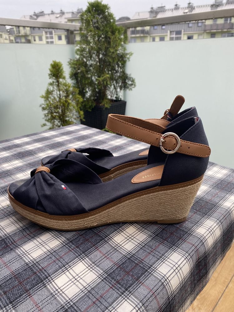 Espadryle granatowe tommy Hilfiger