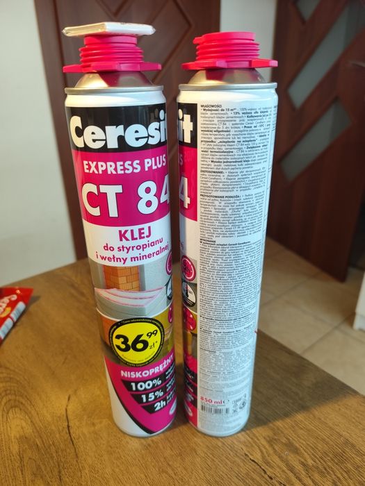 Klej do styropianu i wełny mineralnej Ceresit CT84 850ml. 2 szt