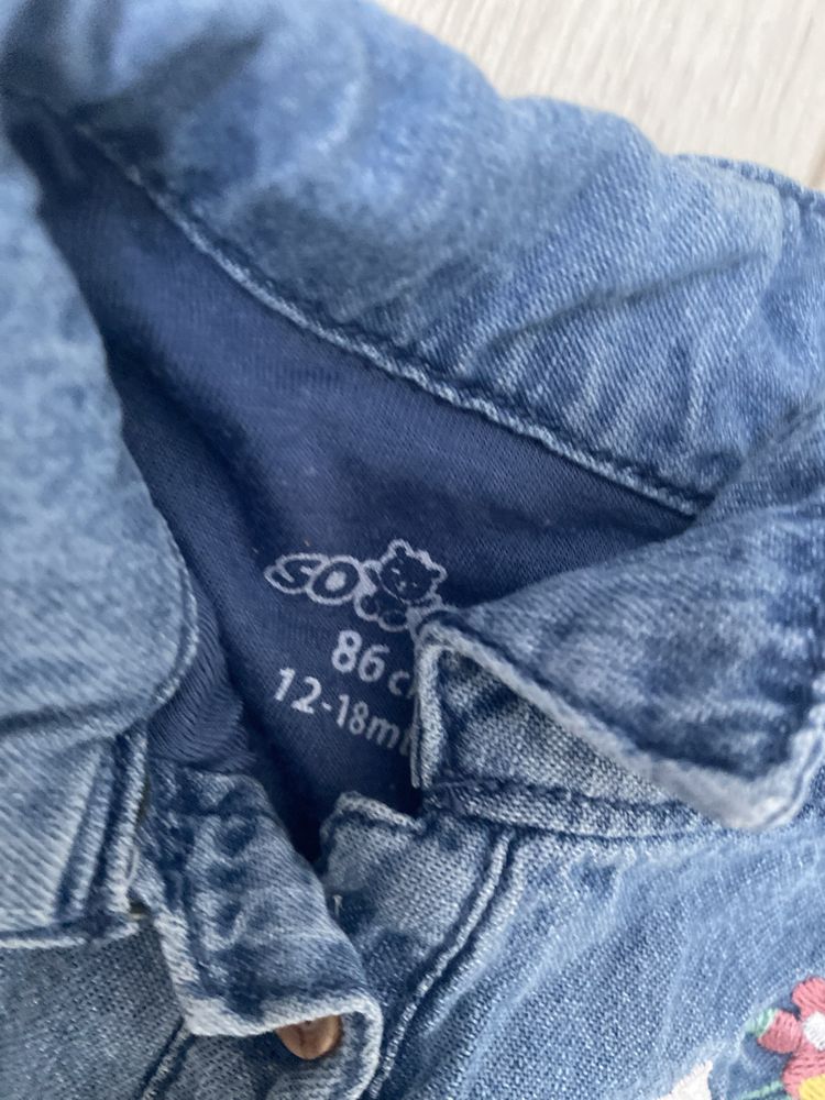 Dziewczęcy kombinezon jeans 86