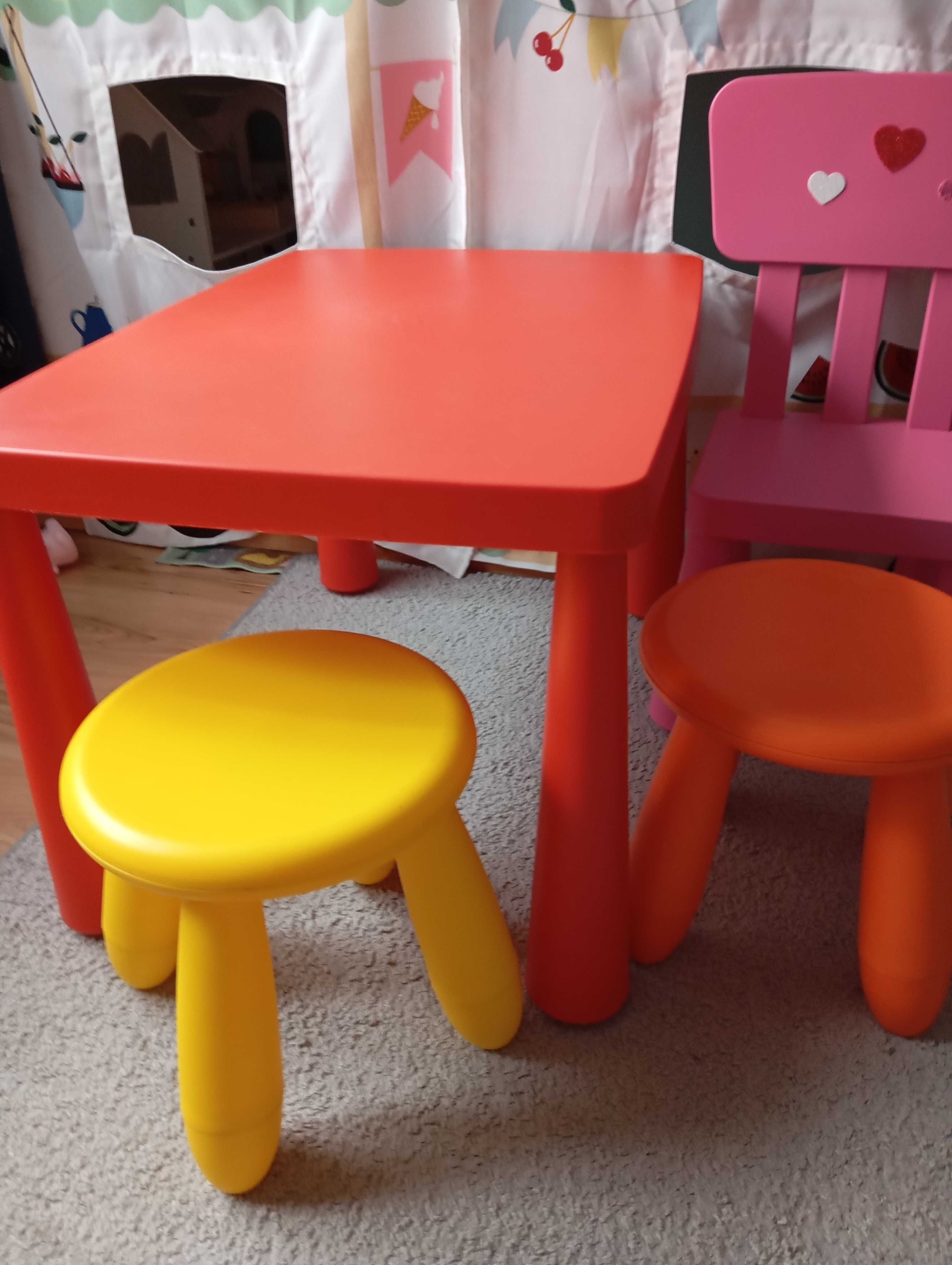Stolik i krzesełka dziecięce Ikea komplet 4szt