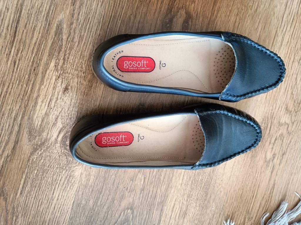 Buty damskie skórzane 38 Gosoft półbuty wiosenne
