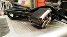 Kabel DVI lub VGA 1.8m czarny niebieski biały