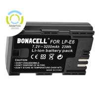 Bateria LP-E6 LP-E6N 3200mAh para 60D 70D 80D 90D 6D MKII 7D 5DII NOVA