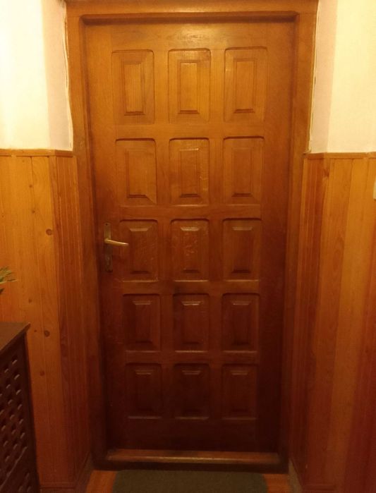 Dębowe zewnętrzne drzwi wejściowe 90L LEWE
