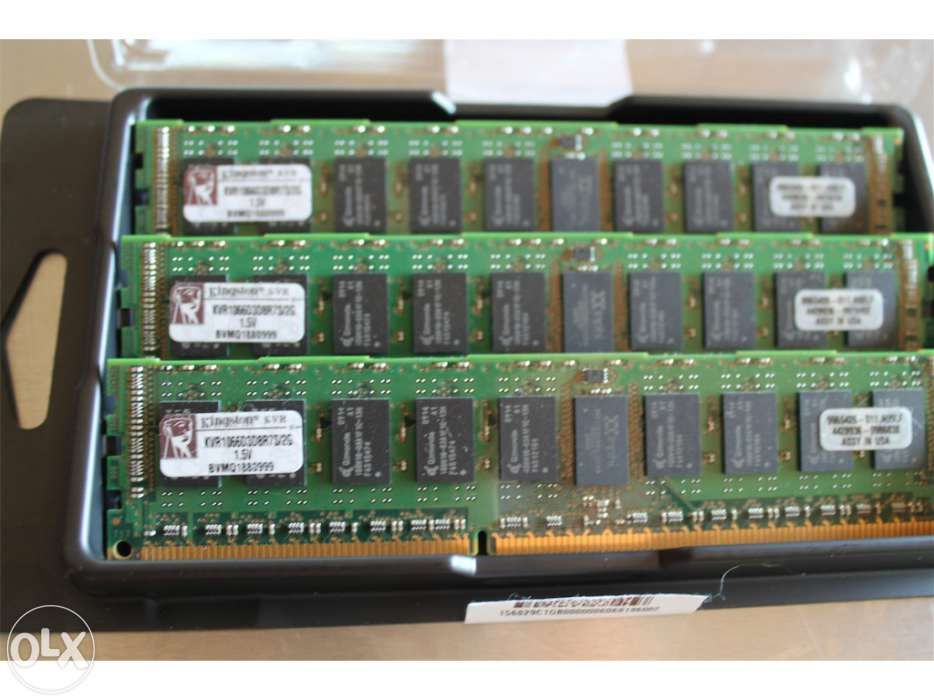 Memórias Kingston 3 módulos de 2Gb (6Gb) DDR3 SDRAM