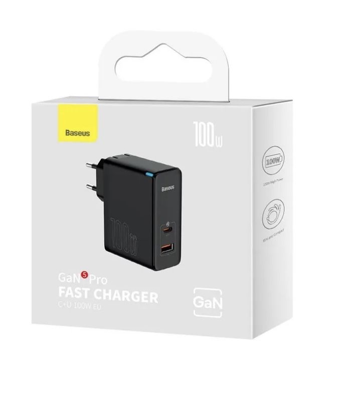 Зарядное Baseus 100W GaN5 Pro зарядка кабель Type C Apple MacBook air
