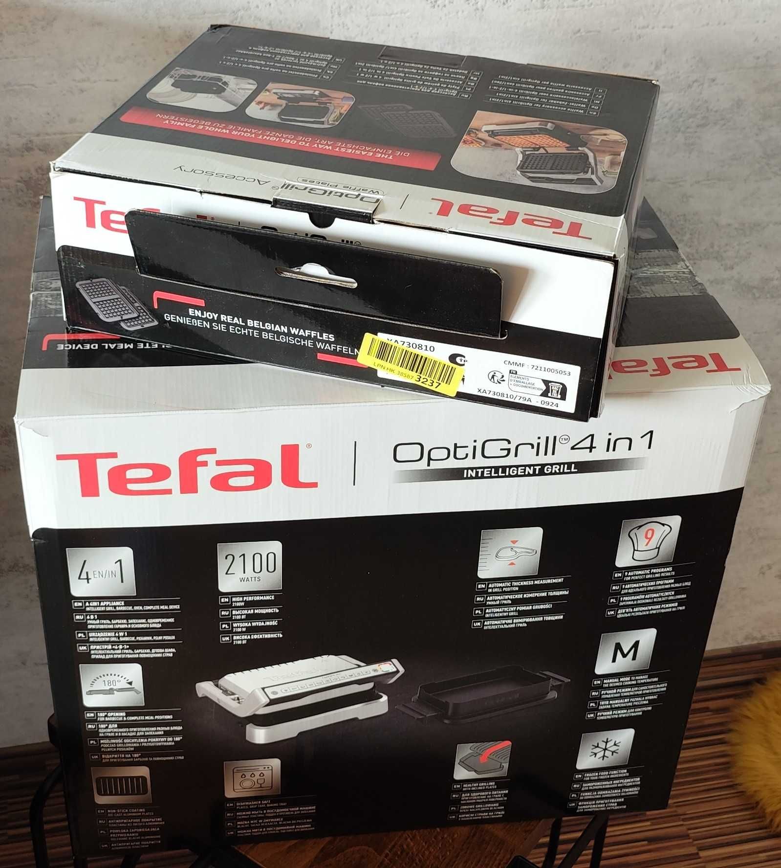 TEFAL OptiGrill GC774D30 4w1 + płyty do Gofrów